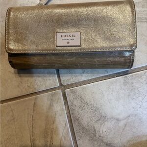 Fossil Metallic Gold Women's Wallet